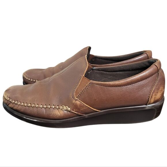 SAS Tripad Comfort Brown Leather Womens Casual Comfort Shoe, 8 - Picture 1 of 13